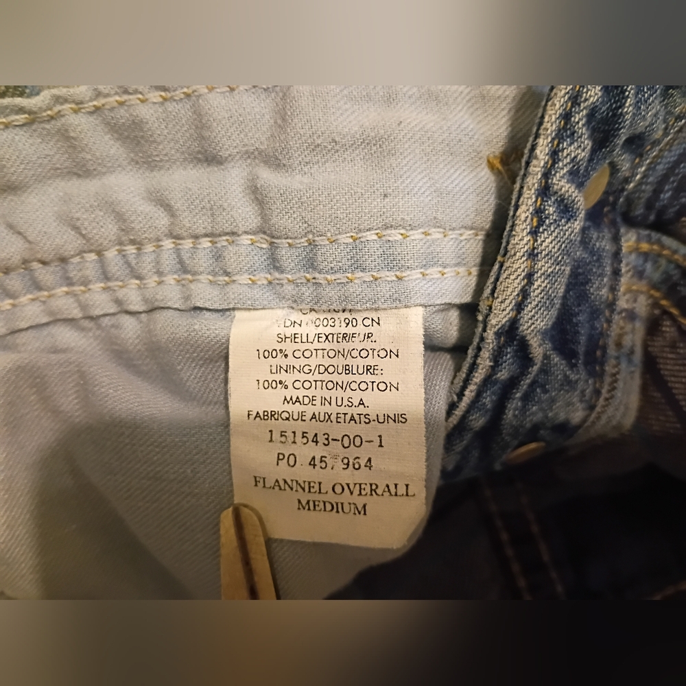VTG GAP Women's Flannel  Overalls Sz‎ M - Picture 4 of 7